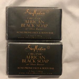 Shea Moisture African Black Soap Two 3.5oz Bars